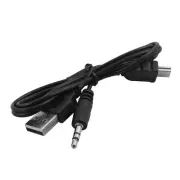 Audio 3.5mm Jack USB 2.0 Type A Male to Mini USB Type B Male Data Cable 3 Pcs