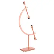 Metal Sphere Display Stand Holder Hold Up to 2.8" for Decoration, Rose Golden
