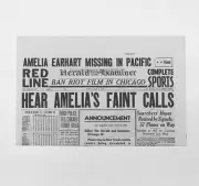 NEWSPAPER REPRINT - 1937 - Amelia Earhart Missing - Faint Calls