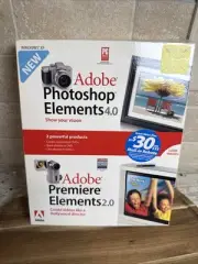 Adobe Photoshop Elements 4.0 Windows XP Full Retail Version Factory Sealed MANUL