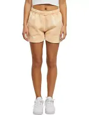 Womens Towel Washed Sweat Shorts - Pale Orange