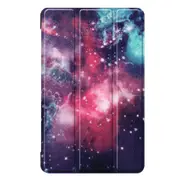 Texture Galaxy Pattern Colored Drawing Horizontal Flip Leather Case for Galaxy Tab A 8.0 (2019) P205 / P200, with Three-folding Holder