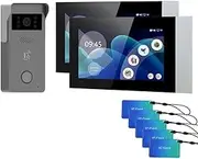 720P 2-Wire Analog 7 inch lP Video Intercom Kit Color Touch Screen WiFi Doorbell Fit for RFID Access Control System(AHD R36M 1v2)