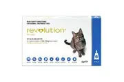 Revolution 2.6-7kg Cat Parasite Wormer Treatment Tube Blue 6 Pack (W)