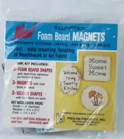 Vintage Self Stick Foam Board Magnet Kit by Pres-On Products - Acid Free - New