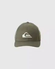 QUIKSILVER MOUNTAIN & WAVE GREEN CAP HAT NEW MENS UNISEX FLEXFIT Arch Brim Surf