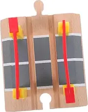 Wooden Plastic Train Track Accessory Funny Train Road Block Railing Barrier Plaything