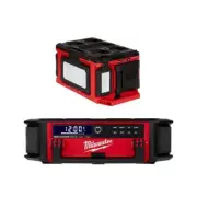 Milwaukee Radio/Speaker 18V Li-Ion Cordless + PACKOUT 3000-Lumens LED Light