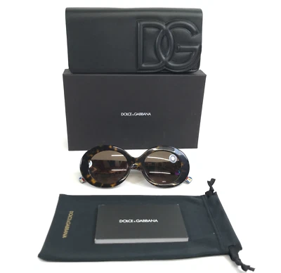 Dolce & Gabbana Sunglasses DG4448-F 3445/73 Asian Fit Havana on White Barrow