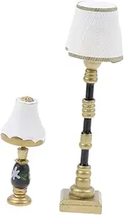 ibasenice Miniature Micro Landscape Floor Lamp 1:12 Scale Mini Table Light for Tiny House Decor