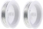 2 Rolls Colored Iron Wires for Jewelry Making Yards Each Bendable for Beading Handmade Projects Weather Resistant Corrosion