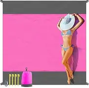 IUOUTG Beach Blanket Waterproof Sandproof Beach Mat 55x78 4-8 Adults Lightweight Outdoor Picnic Mat for Beach Festival Travel Picnic Camping Hiking