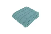 Hudson Dusk Blue Knitted Throw Rug