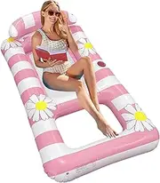Pool Float, Inflatable Sofa Bed for Adults, Foldable Pools Floats for Outdoor Vacation 154x82cm/60.63x32.28 inches, Relaxation, Beach, Backyard, and Poolside Use