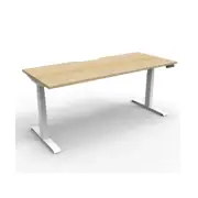 1500Mm Single Sided Workstation Cable Tray Natural Oak And White