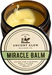 Generic Ancient Glow Tallow Balm For Skin - Moisturise And Repair Your Skin Naturally - Beef Tallow With Olive Oil And Honey, Lemon Scented - 50mL