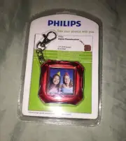 Phillips Digital Photo Keychain 1.5" LCD 8 MB Rechargable Brick Red (NEW)