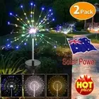 Solar Fireworks 120 LED String Lights Fairy Starburst Xmas Garden Night Lamp NW