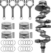 [ArbDicco] 23110-2B610 1.6L Engine Crankshaft Con Rods Piston Rings kit Compatible with Hyundai Accent Veloster 1.6 2012-2017; Fit for Kia Rio Soul 1.6 2012-2017, 231102B610 23510-2B010 23041-2B600