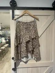 Portmans Leopard Print Skirt Size 8 BNWT