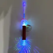 Santa light up Christmas Wand Fiber Optic Color Changing flashlight NEW