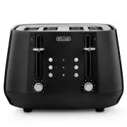 De'Longhi Eclettica 4 Slice Toaster - Bold Black. CTY4003BK