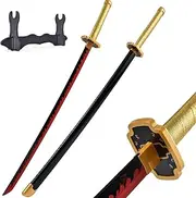 Yoriichi Sword- 41 inch, Demon Slayer Sword Display Stand with Sword, for Yoriichi Cosplay and Collection, Anime Original Texture,Demon Slayer Katana
