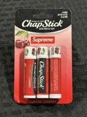NIB Supreme x ChapStick (3 Pack) Classic Cherry Flavor SS22 Sealed Package