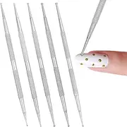 5 PACK Point Color Tools Pattern Tracing Stylus Nail Art Design Tools Embossing Tools for Paper Manicure Home Salon Use
