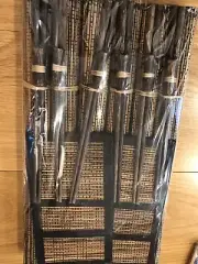 Indonesian Placemats Chopsticks Chopstick Holders Coasters Set For 6 - New