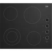 Beko 60cm 4 Zone Vitroceramic Cooktop BCT601CG