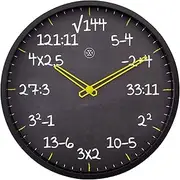 NEXTIME nXt Wall Clock - 30cm with Silent Sweep. Black-Plastic Maths