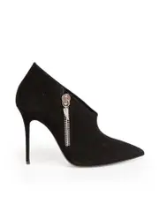 Black Suede Pointed Toe Lucrezia Boots