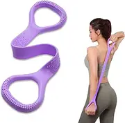 Kvittra Figure 8 Resistance Band, Arm Back Shoulder Exercise Elastic Rope Stretch Fitness Band, Foot, Leg, Hand Stretcher, Arm Exerciser for Yoga Pilates Stretching Physical Therapy, Home Gym Workout