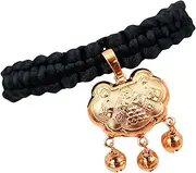 Gold Lock Pet Collar with Bell Cat Dog Necklace for Durable Wear Resistant Accessory for Pets for Holiday Cheer and DIY Crafts