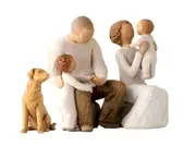 Willow Tree Family Grandmother Grandfather Love My Dog (Light) Susan Lordi