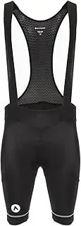 [ATTABO] Kirun Pro Bib Shorts Cargo - Men's Cycling Shorts with Straps, Foam Insert, Breathable, with Pockets, Black, Medium