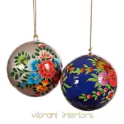 8PCS Mixed Colors Balls Baubles Christmas Handmade Xmas Tree Ornament Decor AU