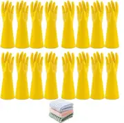 8 Pairs Reusable Household Cleaning Gloves, Rubber Kitchen Dishwashing Gloves,Ex