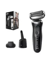 New Braun Series 7 Wet & Dry Electric Shaver With Precision Trimmer Head & Clean