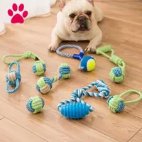 在飛比找momo購物網優惠-【寵物愛家】狗狗磨牙解悶耐咬棉繩球玩具3入組(寵物玩具)