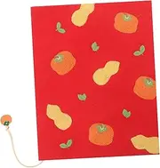 DINHEAROM Book Sleeve Adjustable Soft Cloth Book Cover with Orange Pendant Padded Protector for Journals Notebooks and Scrapbooks Minimalist Design for Unique Style