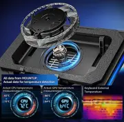 Laptop Super Cooling 13"-19" - 4.72": Turbo Fan Spins to 3500rpm -Touch Controls