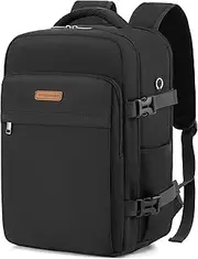 [LONG VACATION] for Ryanair Cabin Bags 40x20x25 Underseat Carry-ons, Travel Backpack Cabin Size Hand Luggage Bag Ryanair Flight Bag with Laptop Compartment and Charging Hole, Black