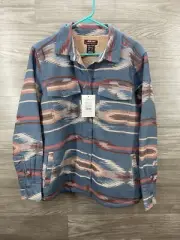 Ariat Ladies Chimayo Blue Aztec Print Shirt Jacket 10046426 Sz XL