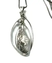 Vintage"80 Silver 925 Rachel Gera Pendent Artist Signed One Of A Kind Modernist
