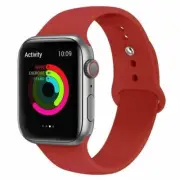 FOR APPLE iWATCH STRAP 38 - 40 mm 6 SE 5 4 3 SILICONE Medium Large BAND Red