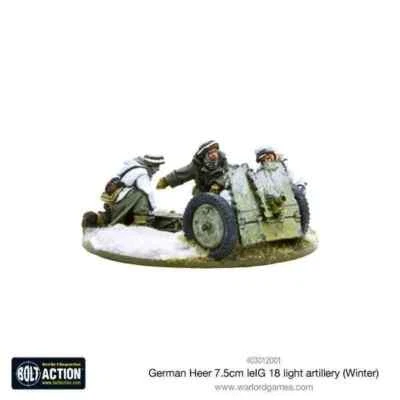 Bolt Action Heer 75mm Leig 18 Light Artillery (winter) NIB