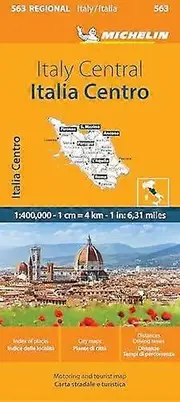 Italy Centre Michelin Regional Map 563 by Michelin Paperback Book