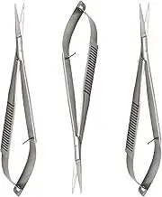 3 pcs Micro Scissors 5.5 straight Castroviejo stitch cutting embroidery spring action extra sharp for ENT EYE SKIN DENTAL VETERINARY SURGEON BY WISE LINKERS USA